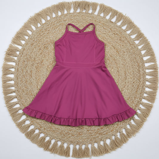 solid berry mallard athletic skort dress