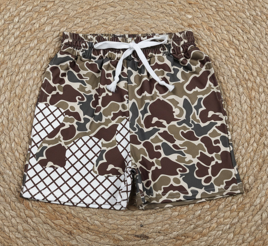 SS0650 ice cream camo shorts