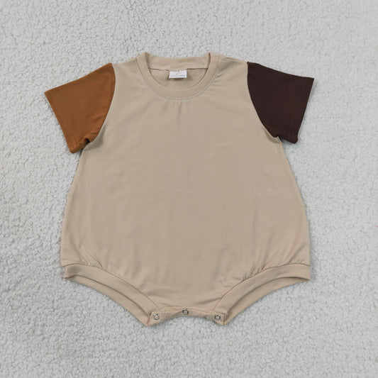 cotton contrast color bubble romper