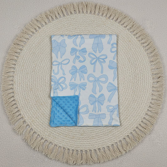 blue bow coquette blanket