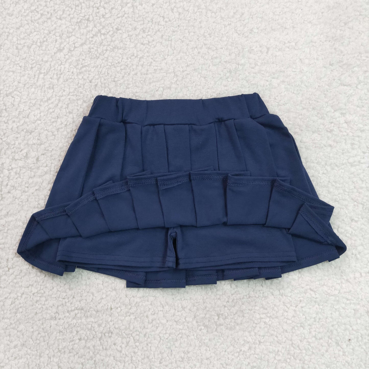 navy blue pleated skirt