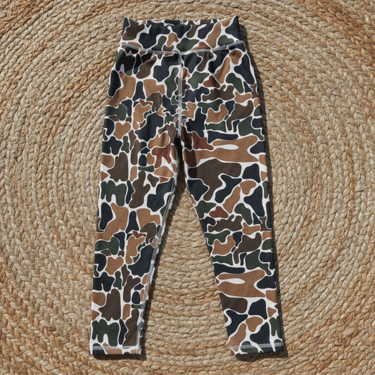 P0690 camo athletic pants active leggings