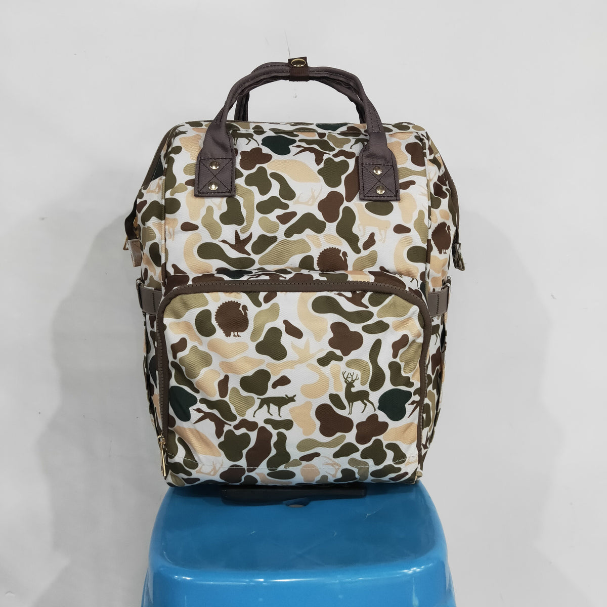 camo diaper backpack for children