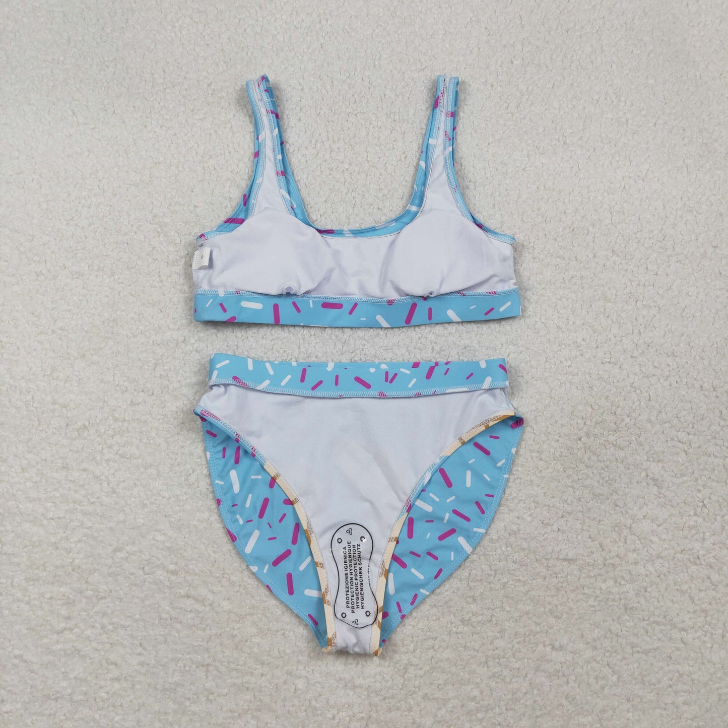 adult clothing blue ice cream women swimsuit two pieces swim set bikini
