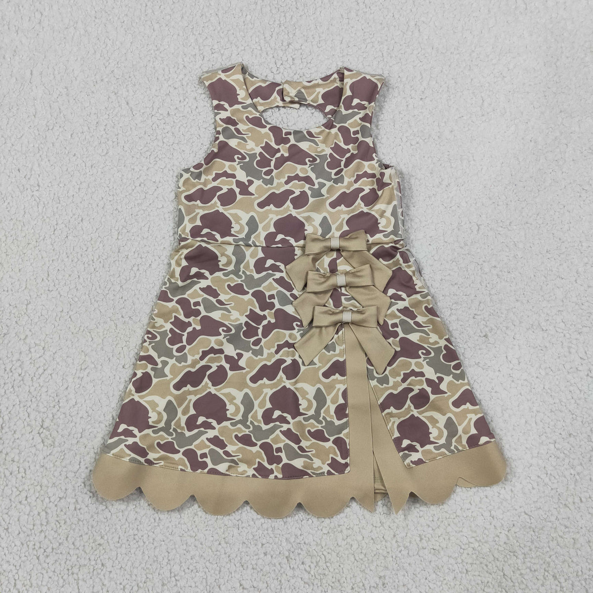 camo athletic scallop dress kids clothing