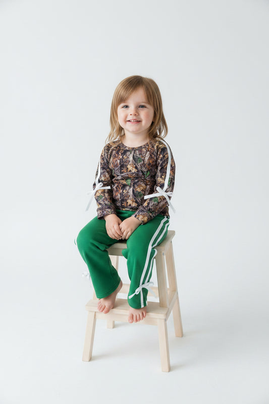 long sleeve camo pants outfit girls outfit