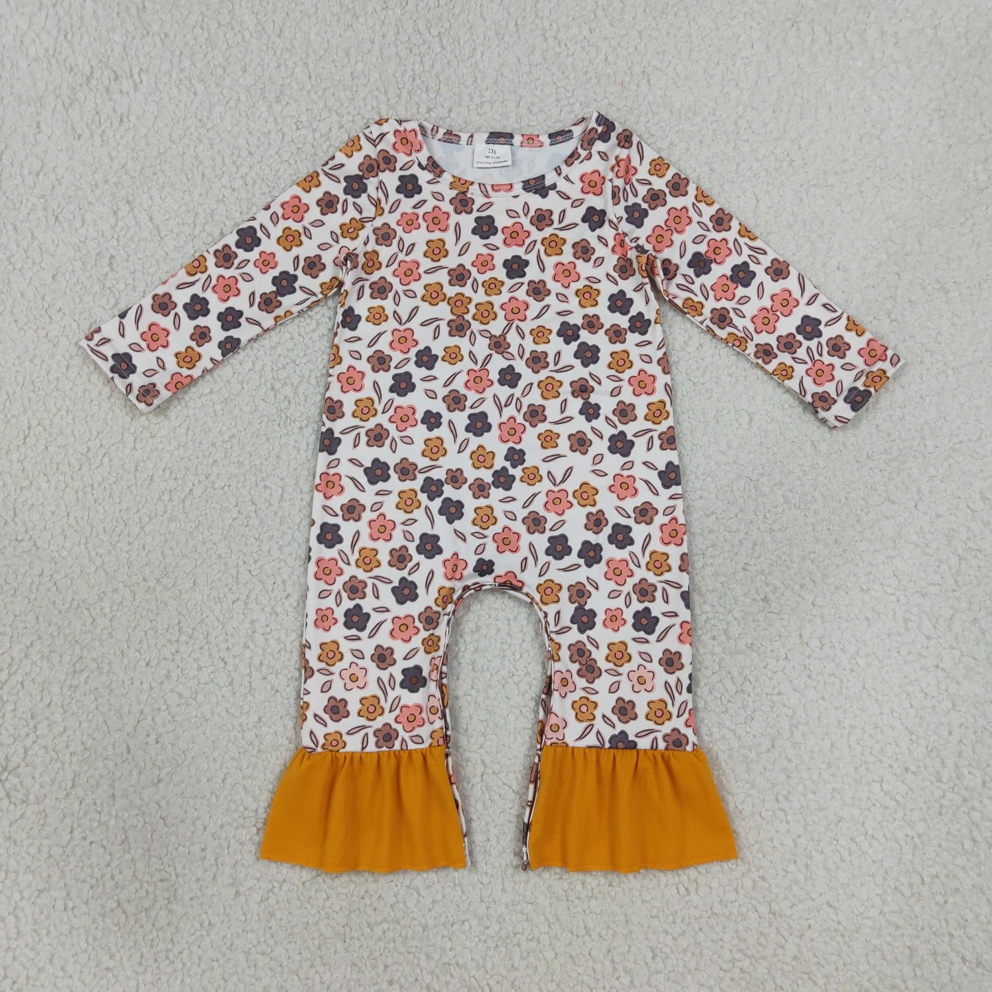 fall flower girl romper