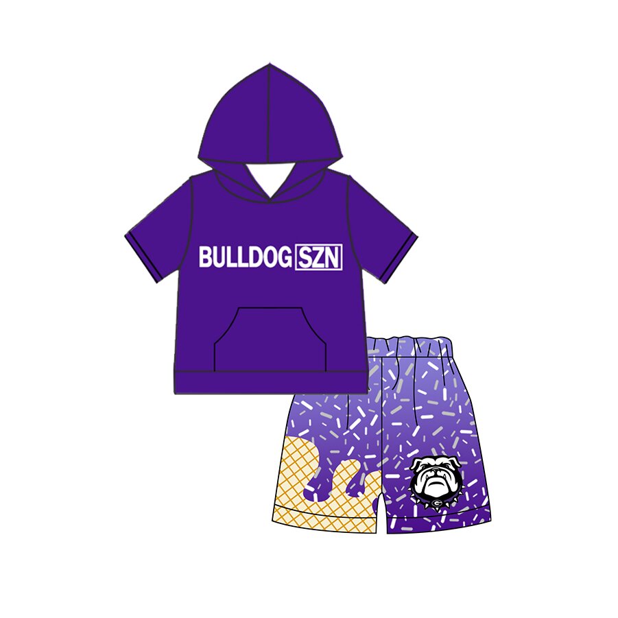Custom order Alexis team bulldog hoodie shorts set