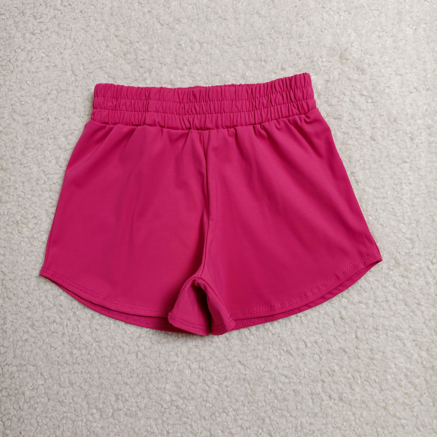 solid hot pink athletic active shorts