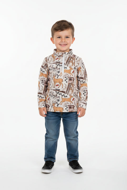 deer hunting hunter boy pullover