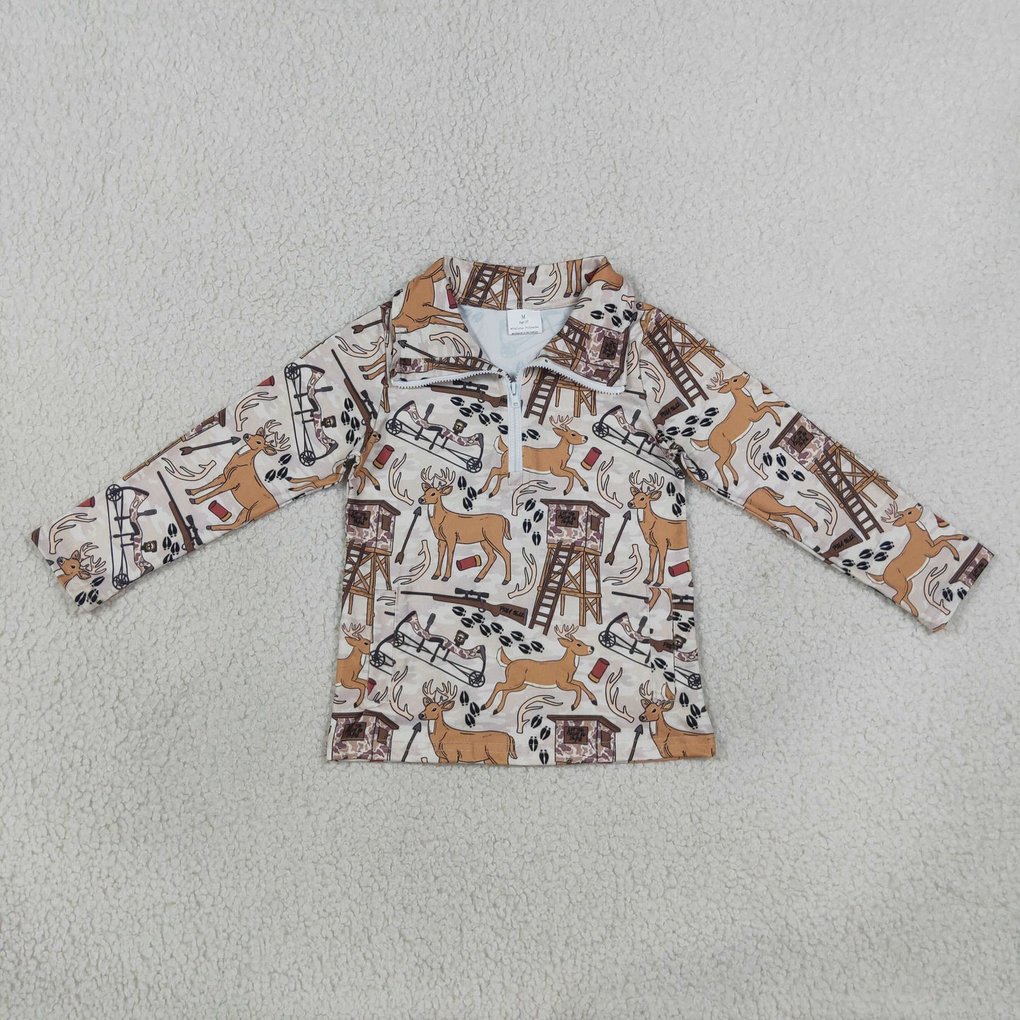 deer hunting hunter boy pullover