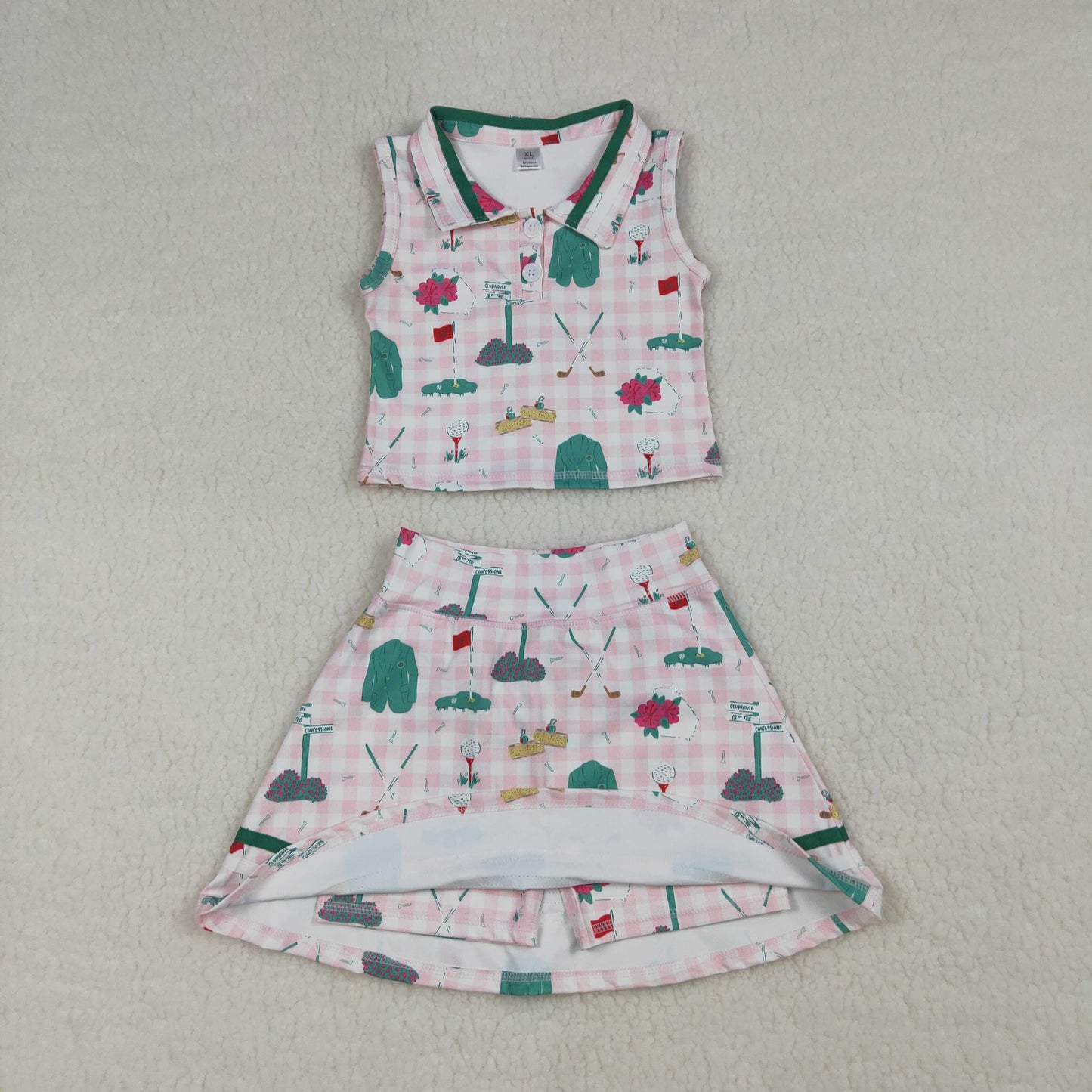 polo golf athletic active skort set