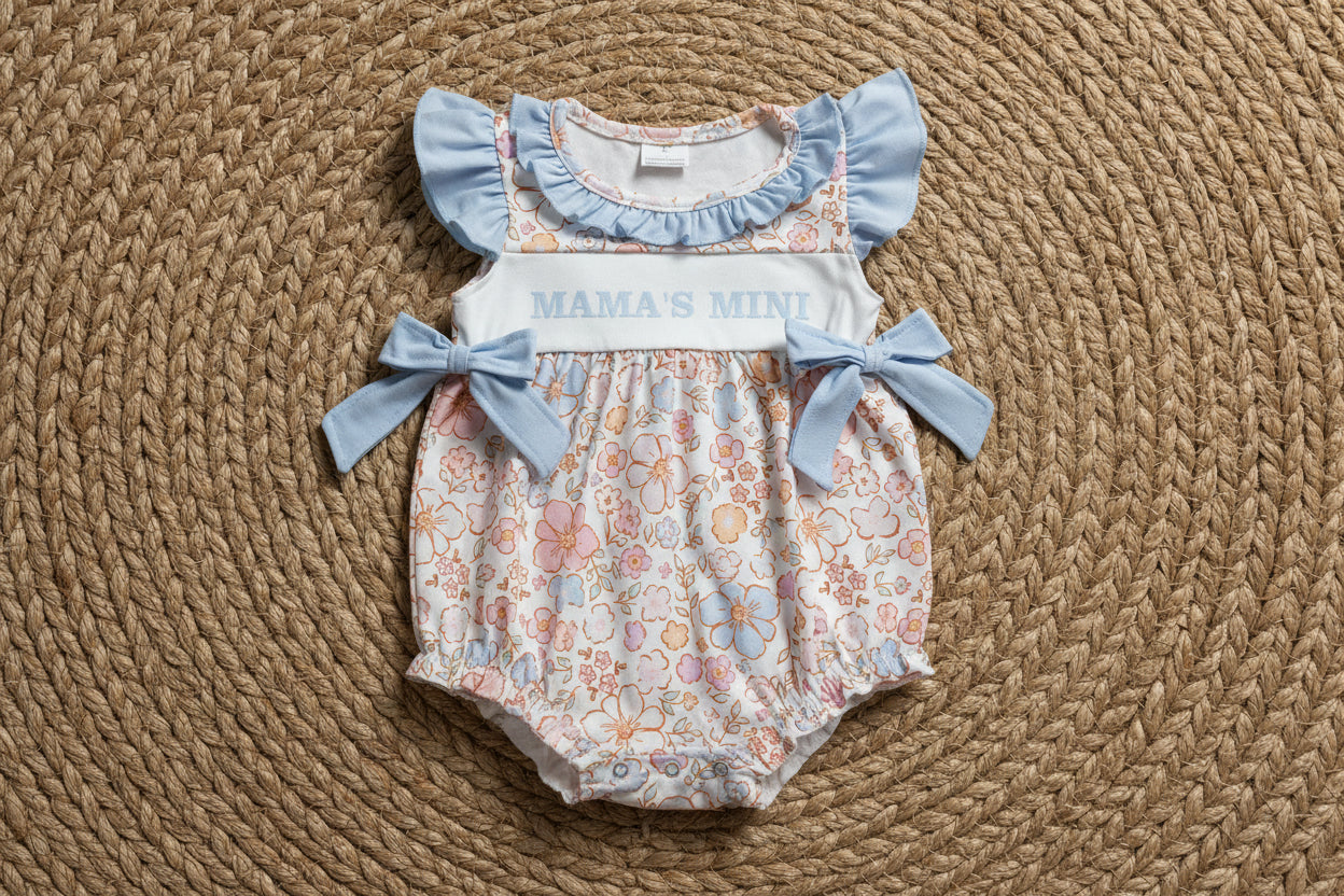 SR3973 mama's mini print floral romper baby girl clothes