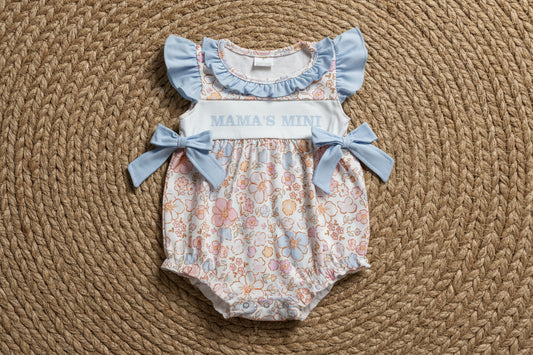 SR3973 mama's mini print floral romper baby girl clothes