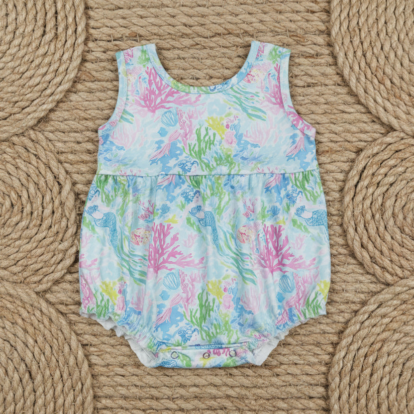 SR3991 lilly mermaid bubble romper baby clothes