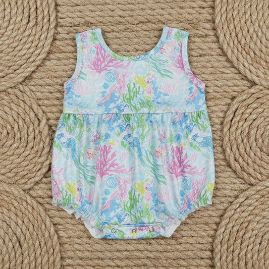 SR3991 lilly mermaid bubble romper baby clothes