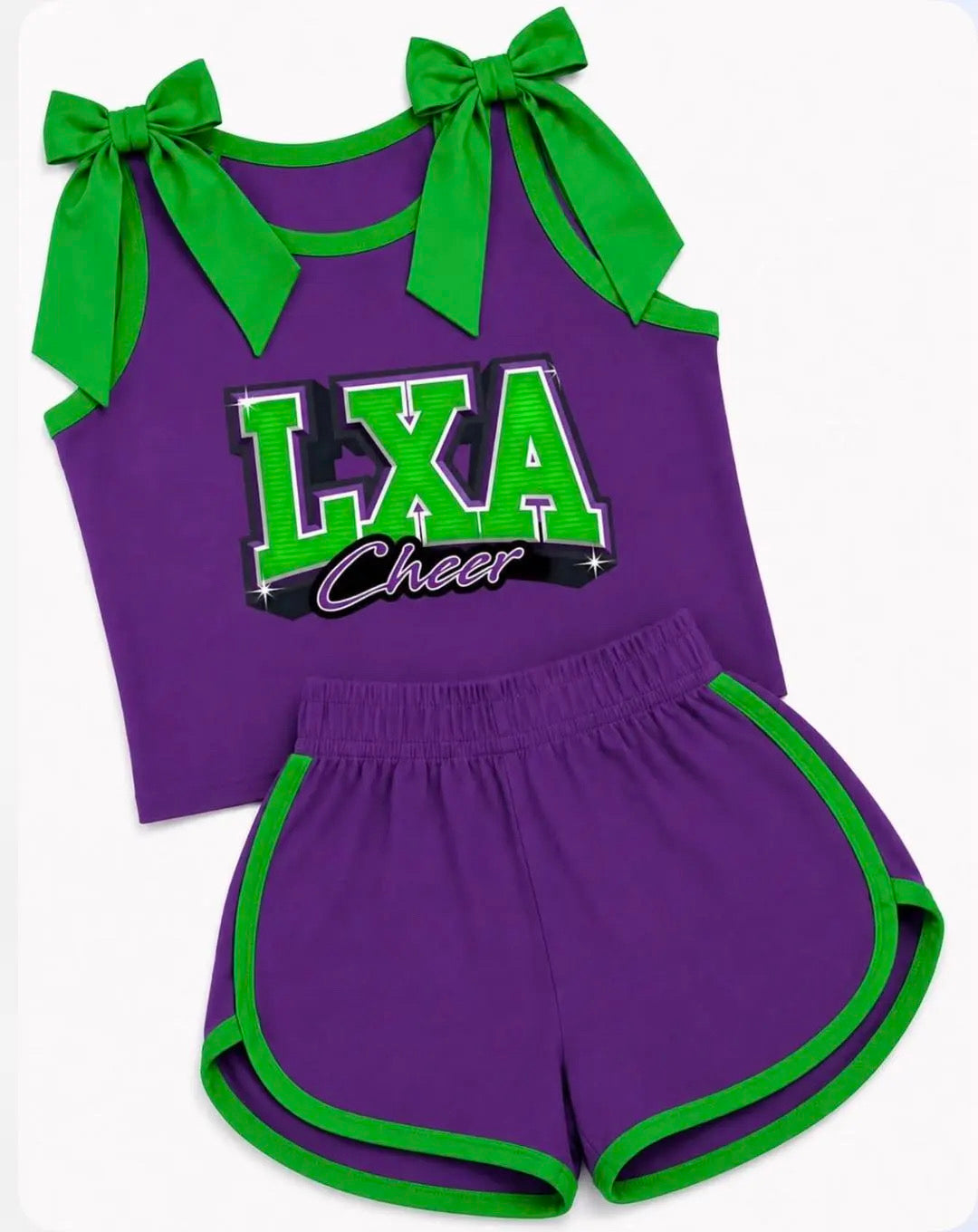 Custom order MOQ 3 Shannon bow tank shorts set