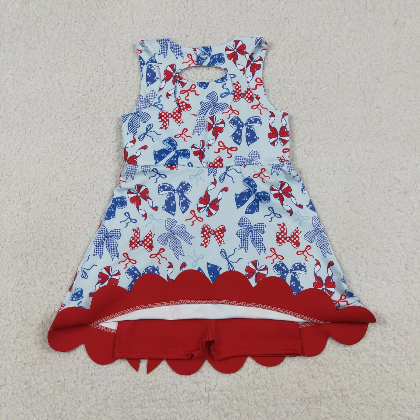 patriotic coquette athletic scallop dress