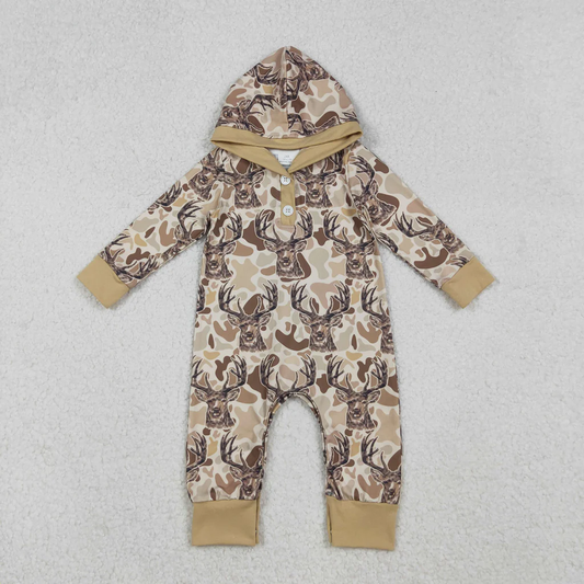 LR2593 camo deer hoodie romper baby clothes