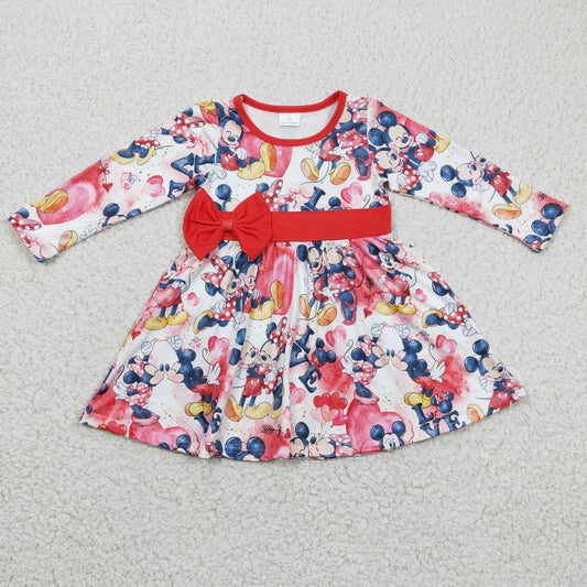 Valentine’s Day baby girl's cartoon twirl dress
