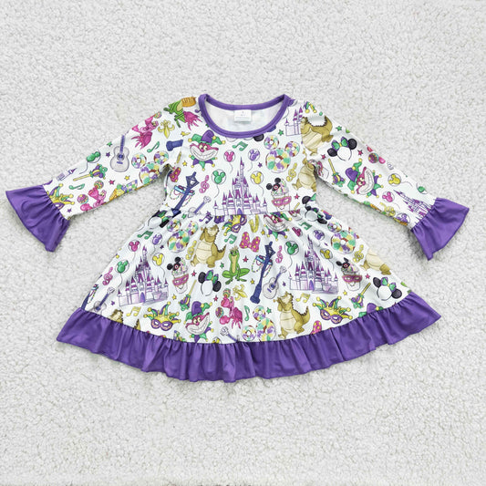 Mardi Gras purple park hopper twirl dress