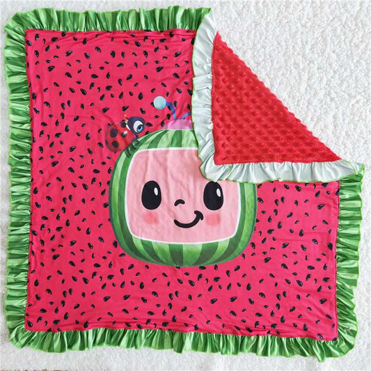 6 A19-6 Red Watermelon Baby Blanket