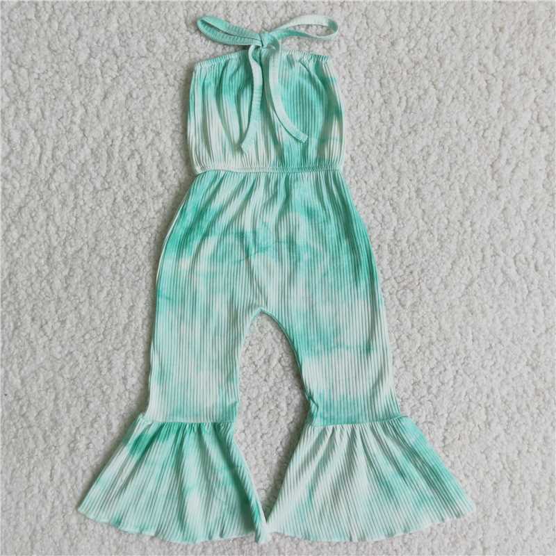 A7-24 New summer Green and white tube top one-piece bubble cotton suit