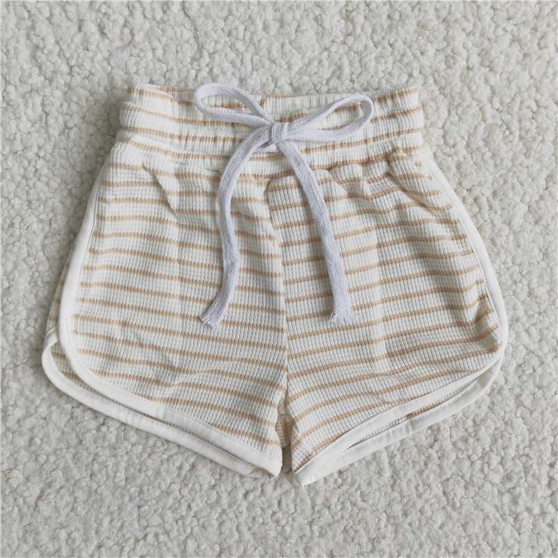 B0-13 Khaki Tie Stripe Shorts