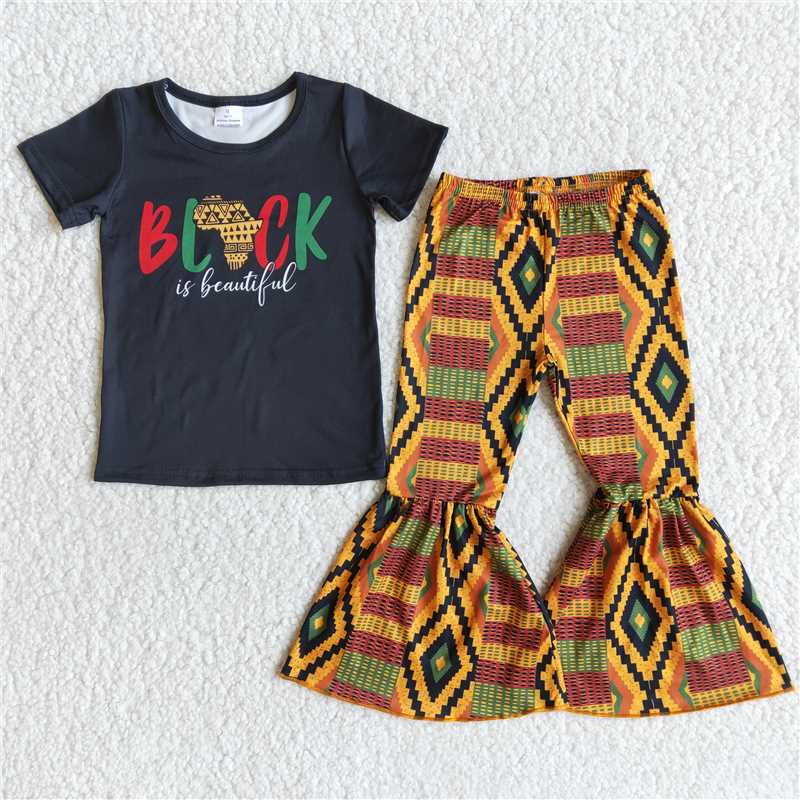 B7-16 BLACK Black Short Sleeve Diamond Horn Set