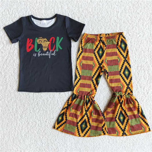 B7-16 BLACK Black Short Sleeve Diamond Horn Set