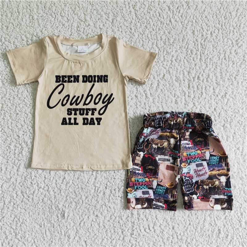 GSSO0017 Yellow Short Sleeve Tau Shorts Suit