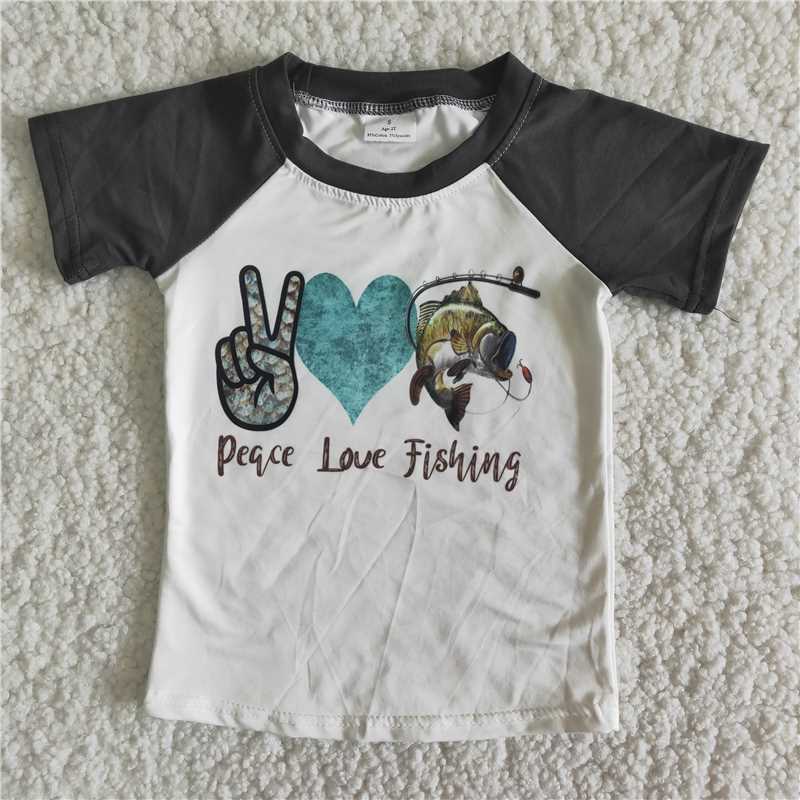 B17-3 boys fishing tee