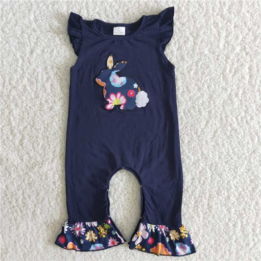 B8-11 New summer Cotton Embroidered Rabbit Bodysuit
