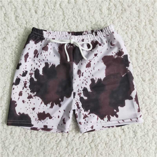 C13-12 boy's ink pattern swimming trunks