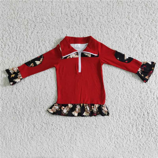 6 A8-3-1 girl red zip top
