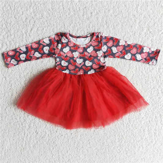 6 A26-19 Valentine's Day Heart Mesh Dress
