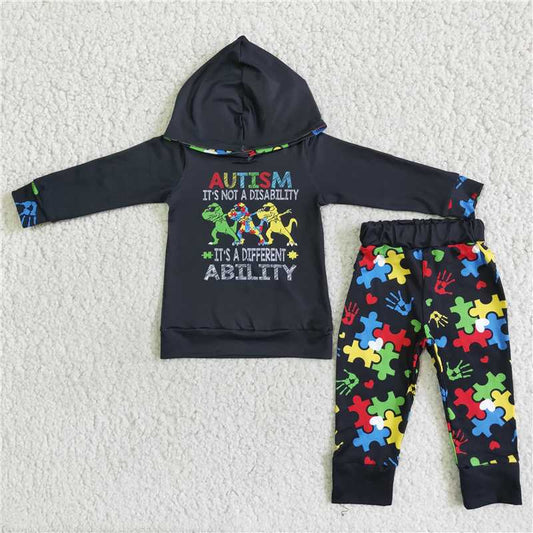 6 B11-5 Boys Hooded Long Sleeve Pants Set