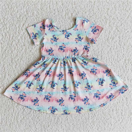 E8-17 Cartoon Short Sleeve Skirt