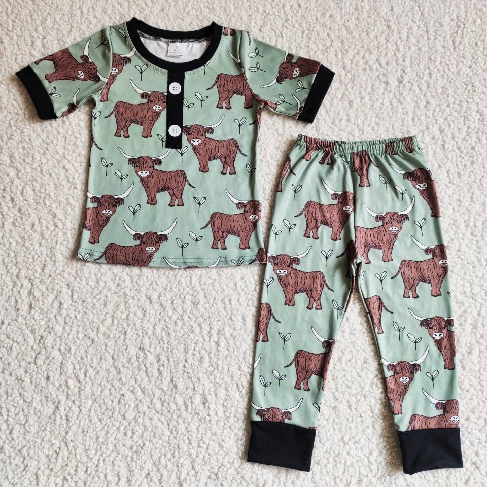 B9-25 Bull boy short sleeve trousers pajamas