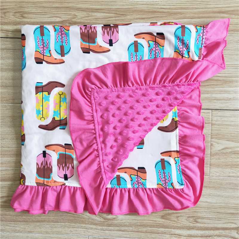BL0004 Pink Shoes Lace Blanket