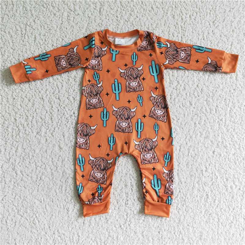LR0060 Alpine Brown Long Sleeve Romper