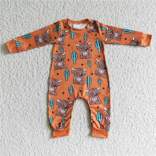 LR0060 Alpine Brown Long Sleeve Romper