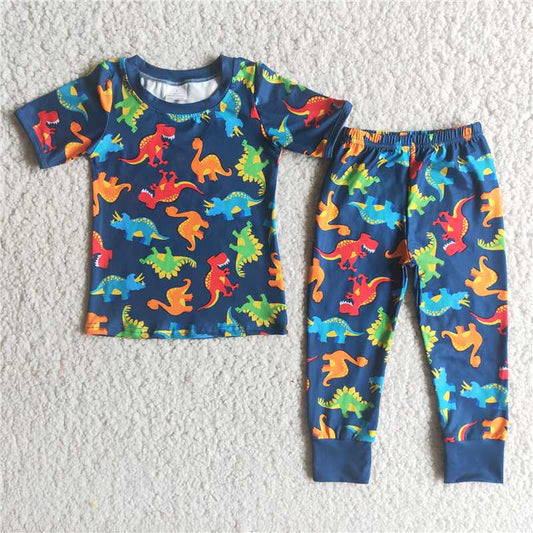 E2-29 dinosaur short sleeve trousers suit D 3.1
