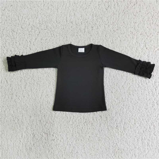 6 A16-4 Black Long Sleeve Top