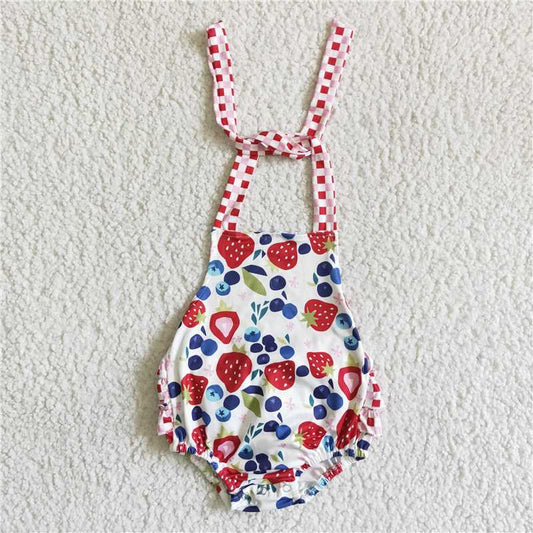 A15-3 Strawberry strappy romper D 6.27