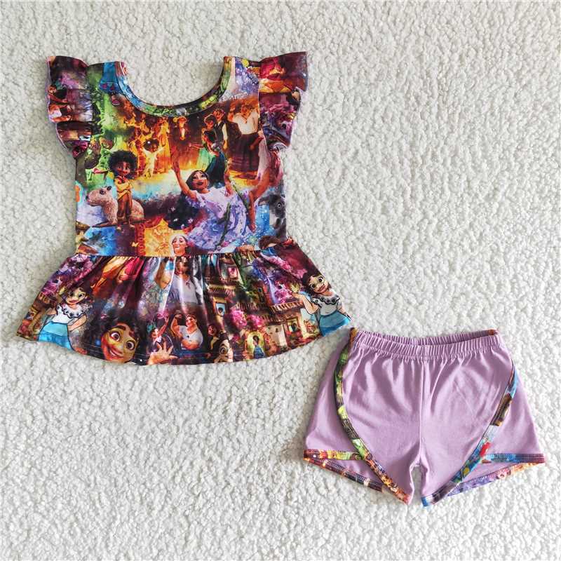 GSSO0016 CARTOON MOVIES SUMMER GIRLS OUTFIT