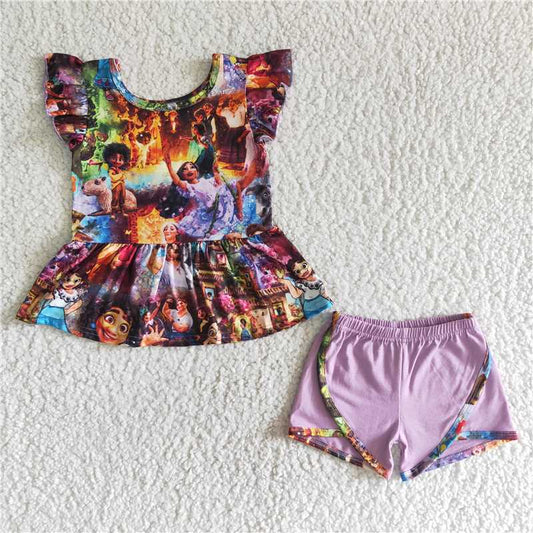 GSSO0016 CARTOON MOVIES SUMMER GIRLS OUTFIT