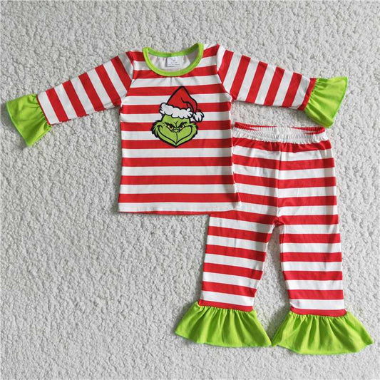 6 B4-2 Baby girls striped pajama set