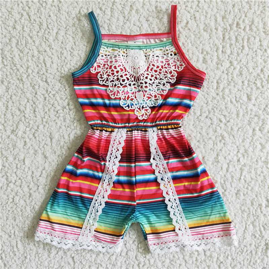 A7-1 New summer Red Striped Bodysuit