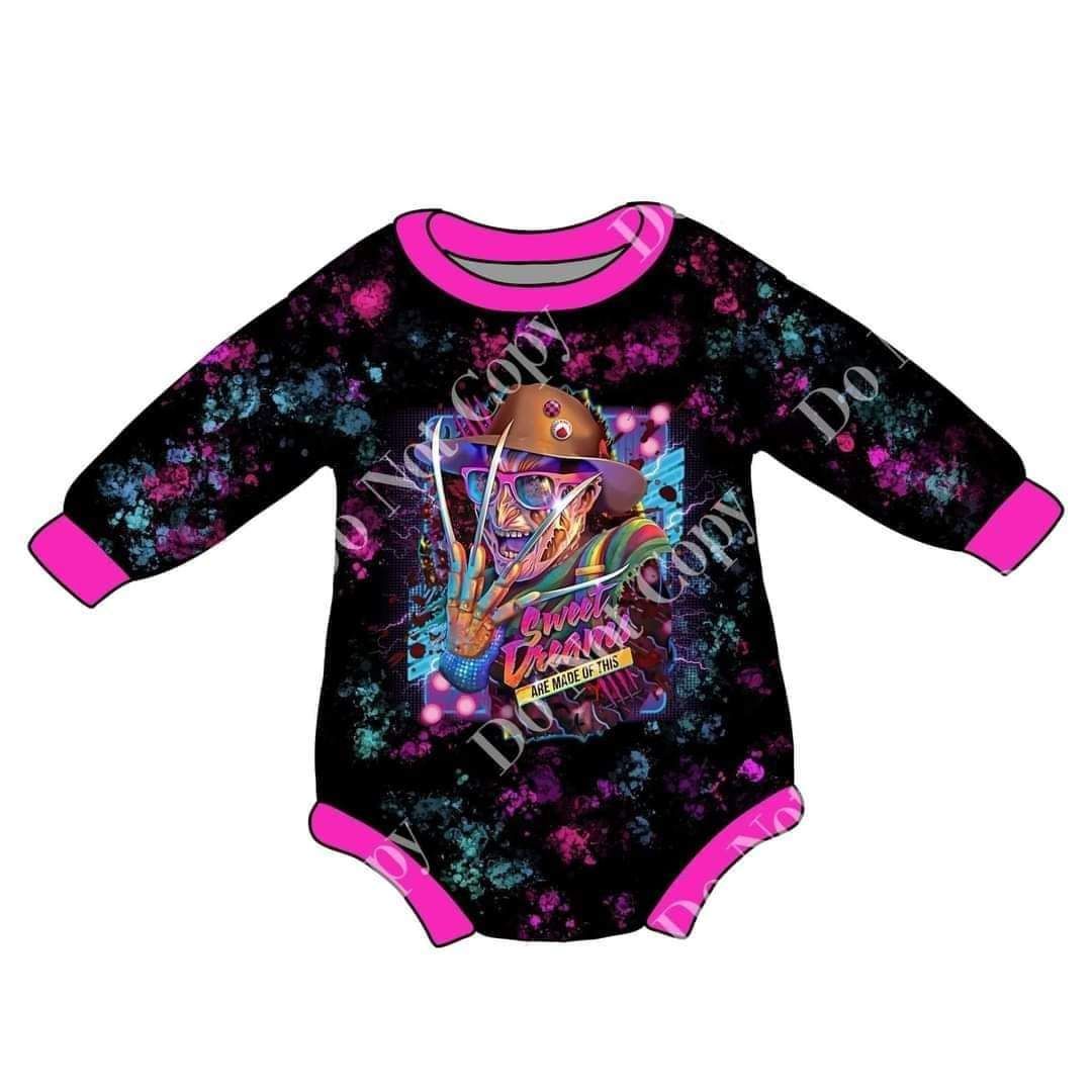 LR0093 Sweet Dream Freddy Long Sleeve Bodysuit Romper